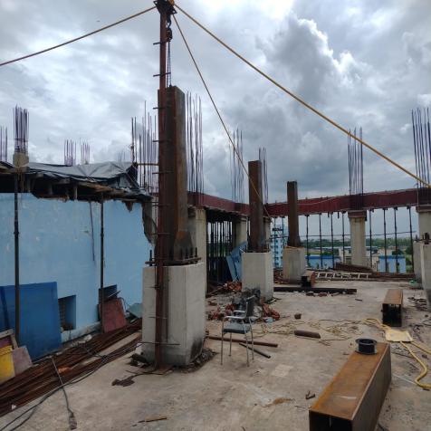 Vertical Extension of Two extra Floors of Academic Left Block (5th & 6th Floor) with Steel Structure at Maulana Abul Kalam Azad University of Technology at Haringhata, Nadia